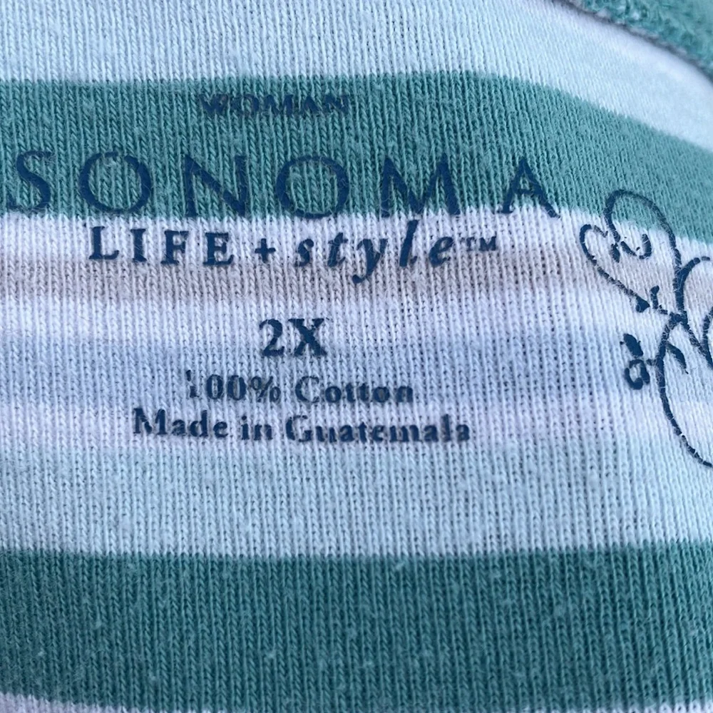 Sonoma V-Neck Striped Tee - Picture 6 of 6